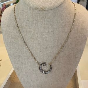 Stella&Dot pave crescent necklace